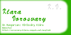 klara vorosvary business card